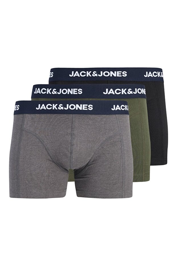 Jack Jones Jaclamp Solid Trunks 3 Pack Men's Khaki Boxer