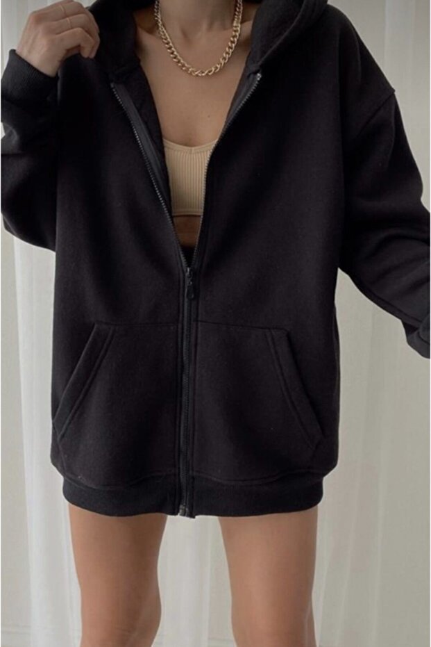 Zippered cardigan