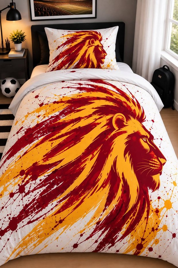 Galatasaray Themed, Single Duvet Cover Set (Without Sheets)