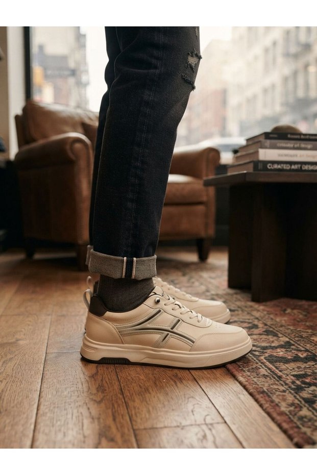 Dragon Bdl5032 Cream Men's Casual Sports Shoes