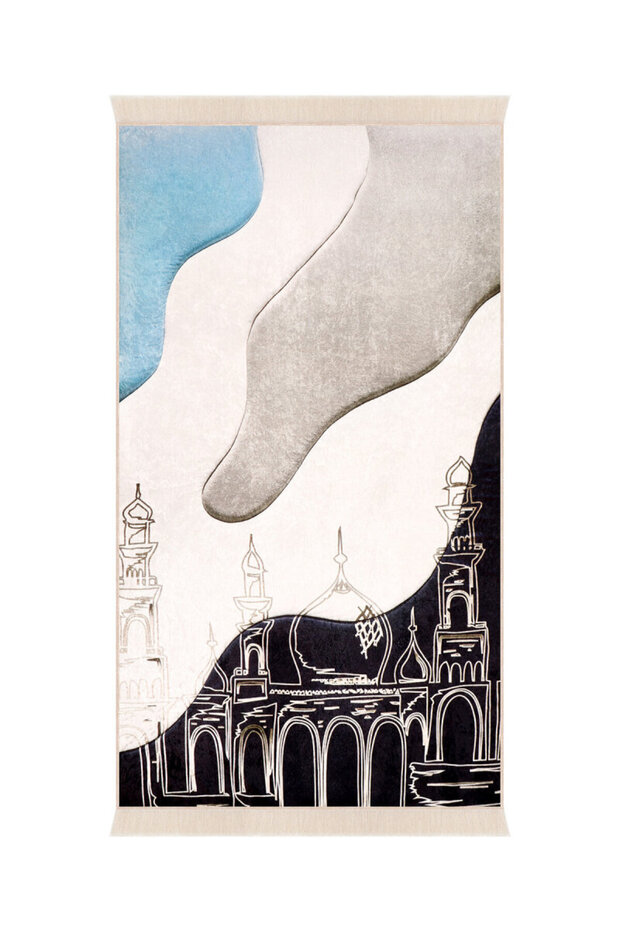 Cream Sponge Velvet Prayer Rug