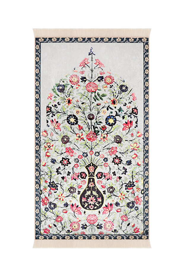 Gray Sponge Velvet Prayer Mat