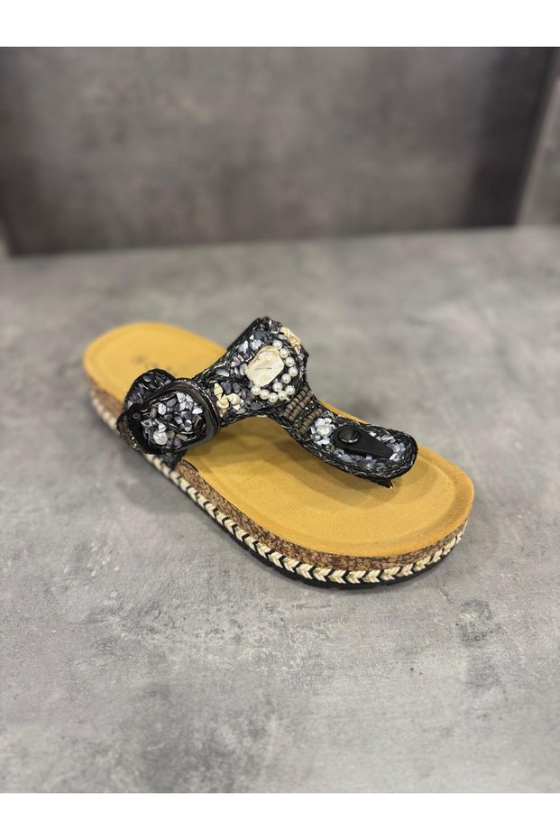 Sea Shell Patterned Comfort Sole Slippers