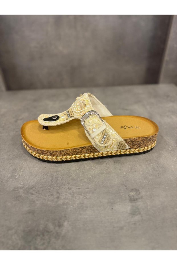 Sea Shell Patterned Comfort Sole Slippers