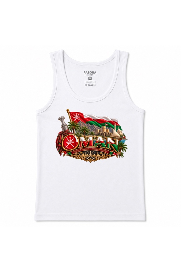 Oman Falcon Dhow & Mountain Graphic Tank Top