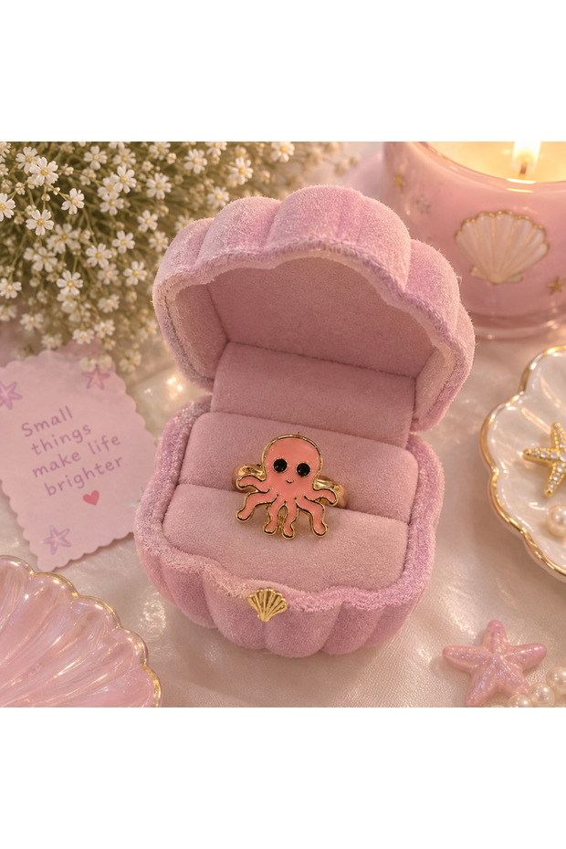 Colorful Animal Charm Ring Set
