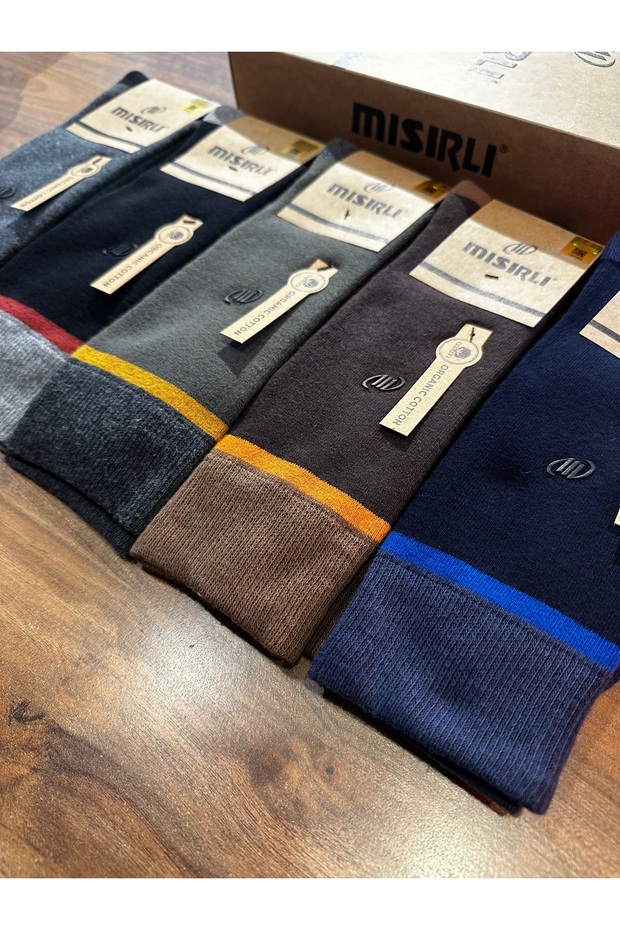 Men's Organic Cotton Towel Anti-Sweat Seamless Comfortable Winter Socks 6-Pack