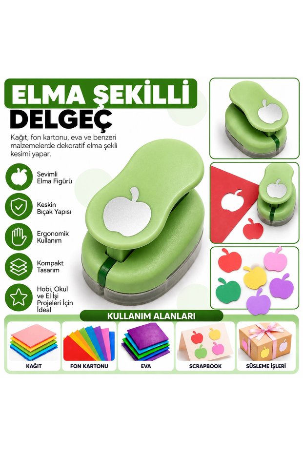Apple Shaped Medium Size Shaped Hole Punch | Paper Background Cardboard Eva Hole Punch | Scrapbook Hobby Hole Punch
