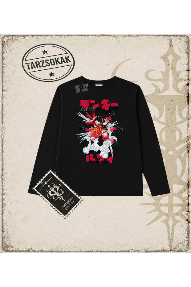 One Piece Anime Characters Biskilet Collar Long Sleeve White