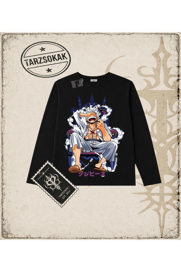 One Piece Anime Characters Biskilet Collar Long Sleeve White