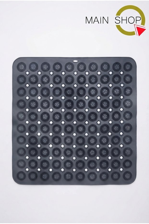 Non-Slip Mat with Suction Cups for Bathroom Shower and Bathtub, Massage Mat with Water Drainage 54X54 cm (M-150)