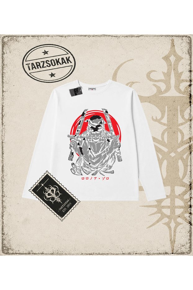 One Piece Anime Characters Biskilet Collar Long Sleeve White