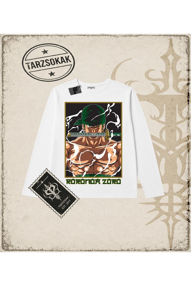 One Piece Anime Characters Biskilet Collar Long Sleeve White