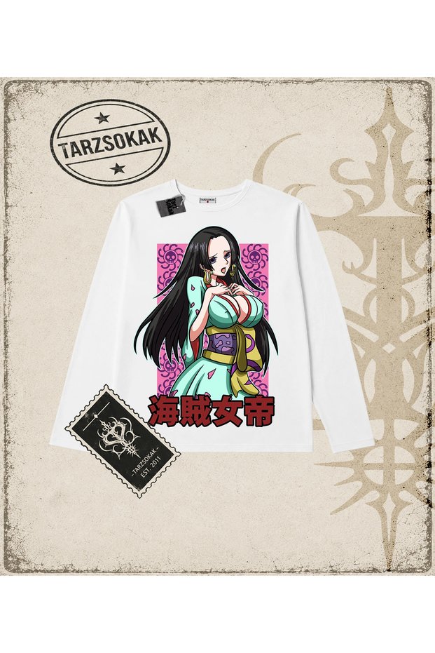 One Piece Anime Characters Biskilet Collar Long Sleeve White