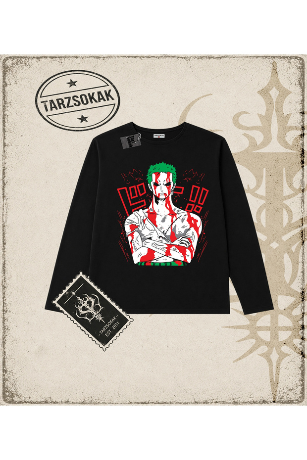 One Piece Anime Characters Biskilet Collar Long Sleeve White