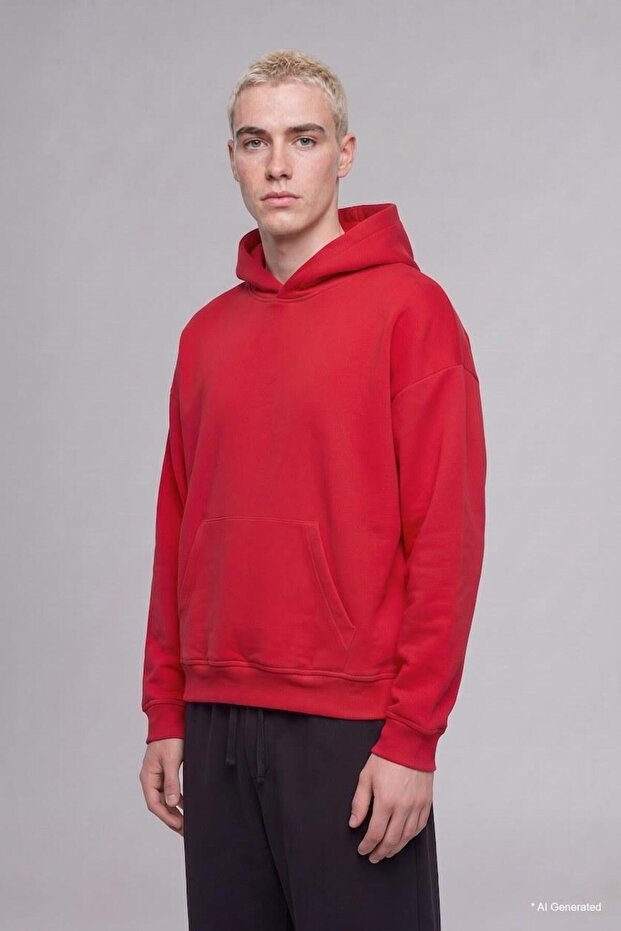 Oversize Hooded Basic Sweatshirt (26 Au)
