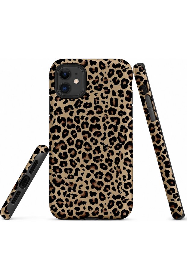 iPhone 11 Compatible - Classic Leopard, Double Layer Cover, Glossy Surface Protective Case