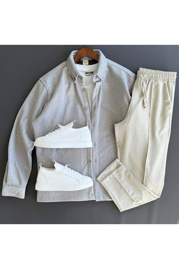 Kaşe Jacket + Waffle Trousers 2-Piece Combination