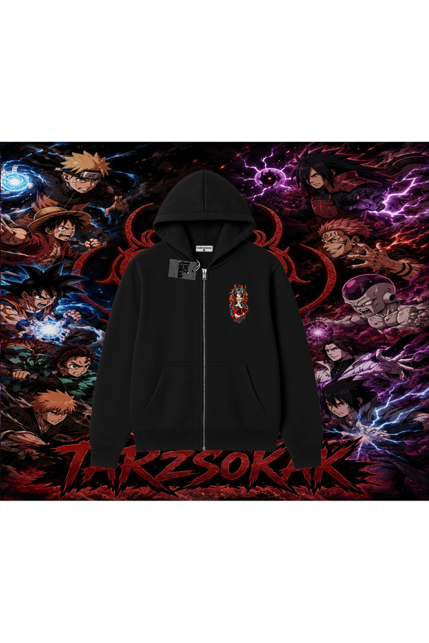 Itachi Uchiha Naruto Anime Character Oversize Unisex Cardigan & Jacket Zippered Sweatshirt White