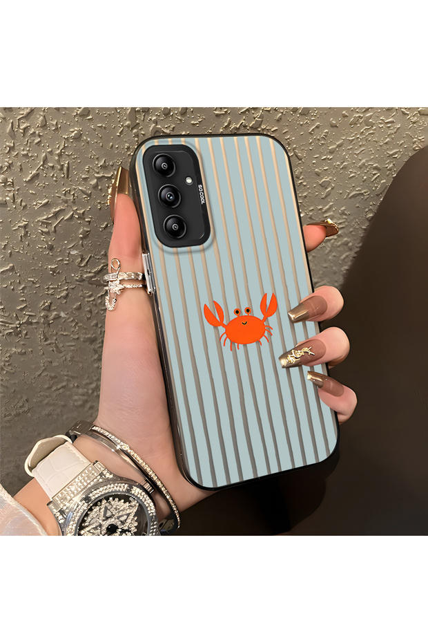 Samsung Galaxy A14 4G/5G Compatible Simple Line Cartoon Little Red Crab Impact Resistant Drawing
