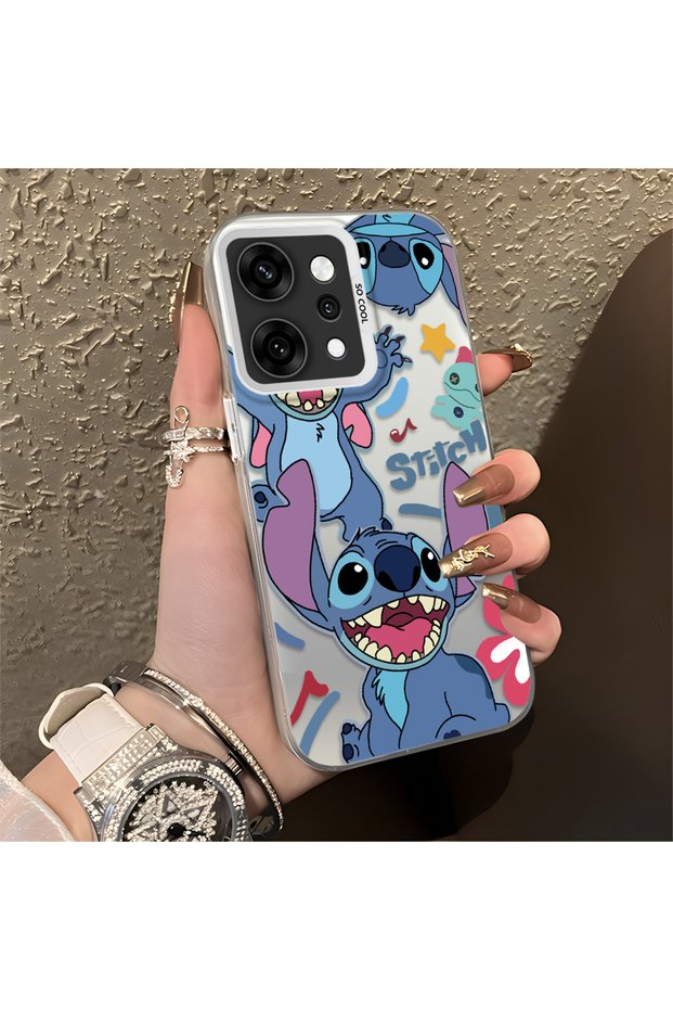 Oppo Reno14 Pro Compatible Colorful Decorated Cartoon Cute Monster Shockproof Pattern