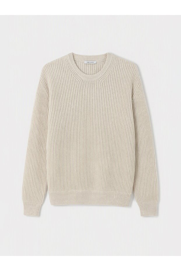 Özmarka New Season Beige Crew Neck Men's Knitwear Sweater