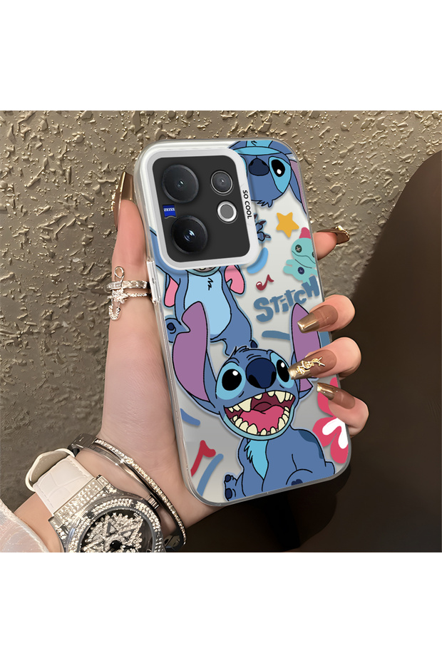 Vivo V60 Compatible Colorful Decorated Cartoon Cute Monster Shockproof Pattern