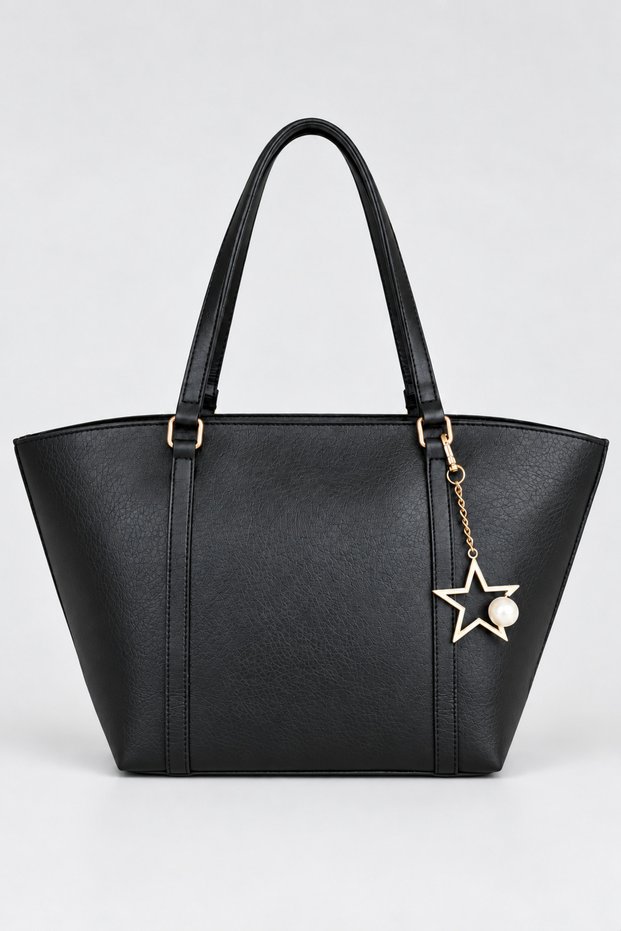 Star Detailed Wide Form Women's Shoulder Bag