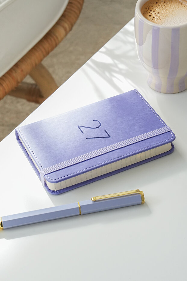 2027 Year Elasticated Daily Pocket Planner 12 Months Lilac