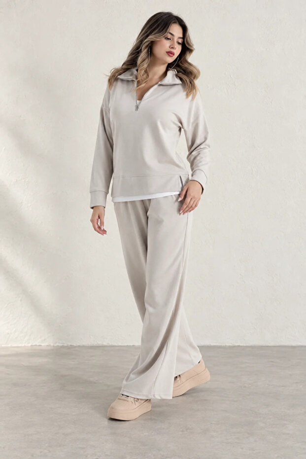 Half Zipper Modal Fabric Set
