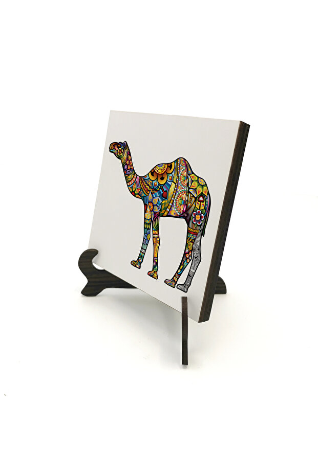 Camel Printed Wooden Tabletop