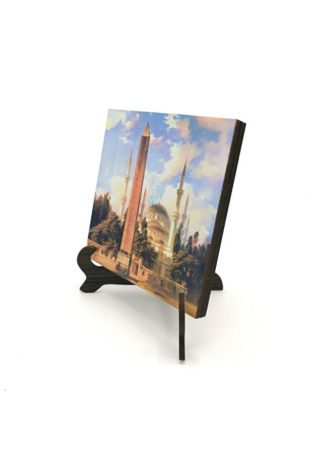 Sultan Ahmet Camii and Obelisk Pillar Printed Wooden Tabletop