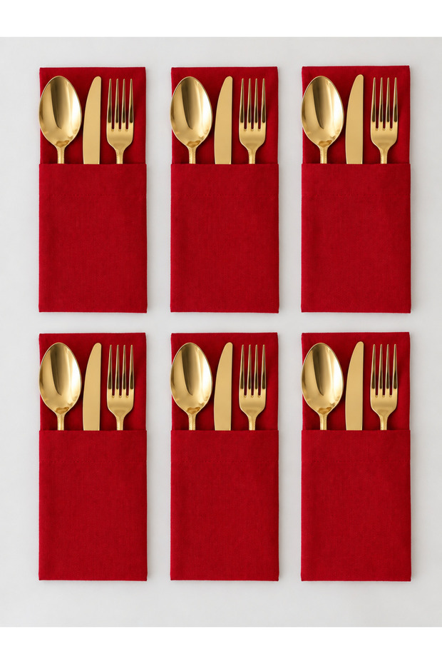 İnci 6 Piece Spoon Holder Red