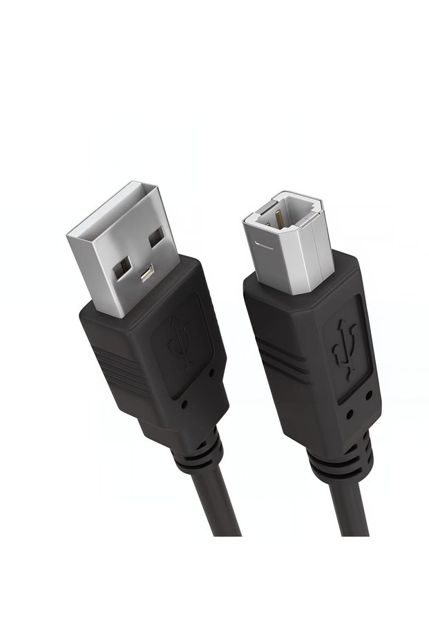 كابل طابعة من USB-A إلى USB-B، عالي السرعة، كابل متين لتوصيل أجهزة الكمبيوتر بالطابعات والمسح الضوئي