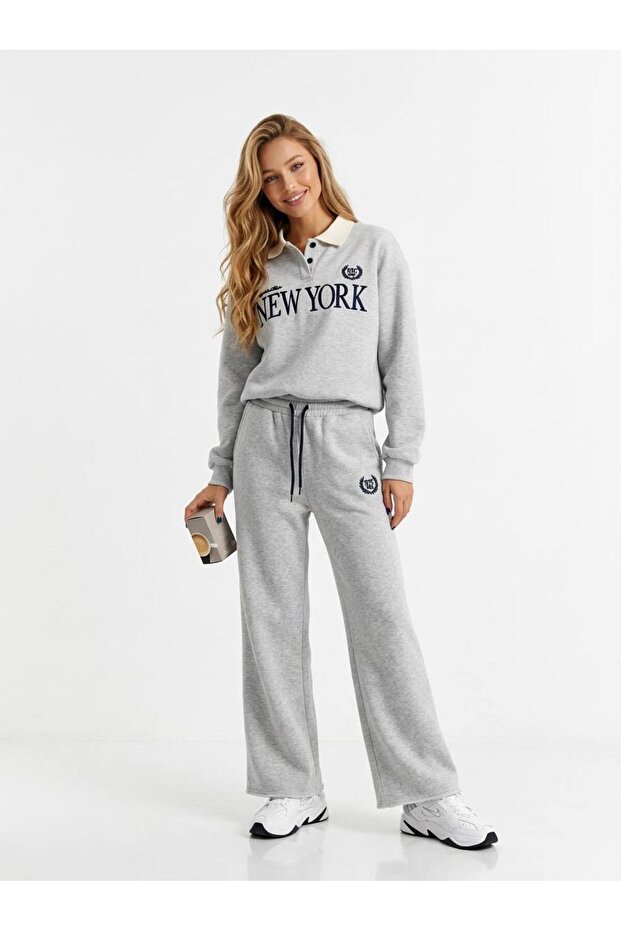New York Classic 3 Threaded Embroidered Tracksuit Set