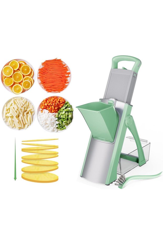 Vegetable Chopper, Mandoline Slicer for Kitchen,Adjustable Thickness, Quick Kitchen Salad Chopper wi