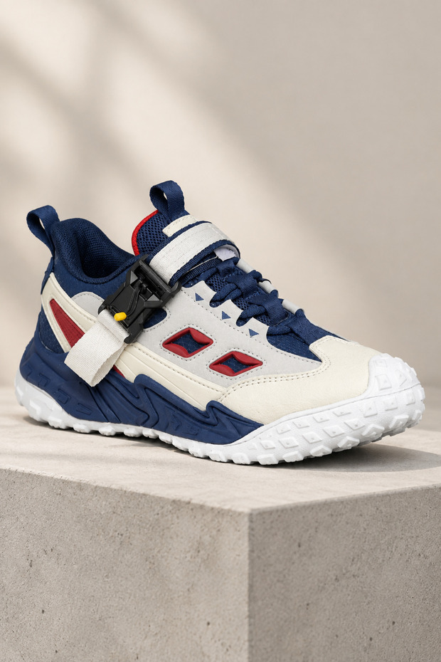 Pp-2481 2339 Filet Boy's Navy Blue Casual Sports Shoes