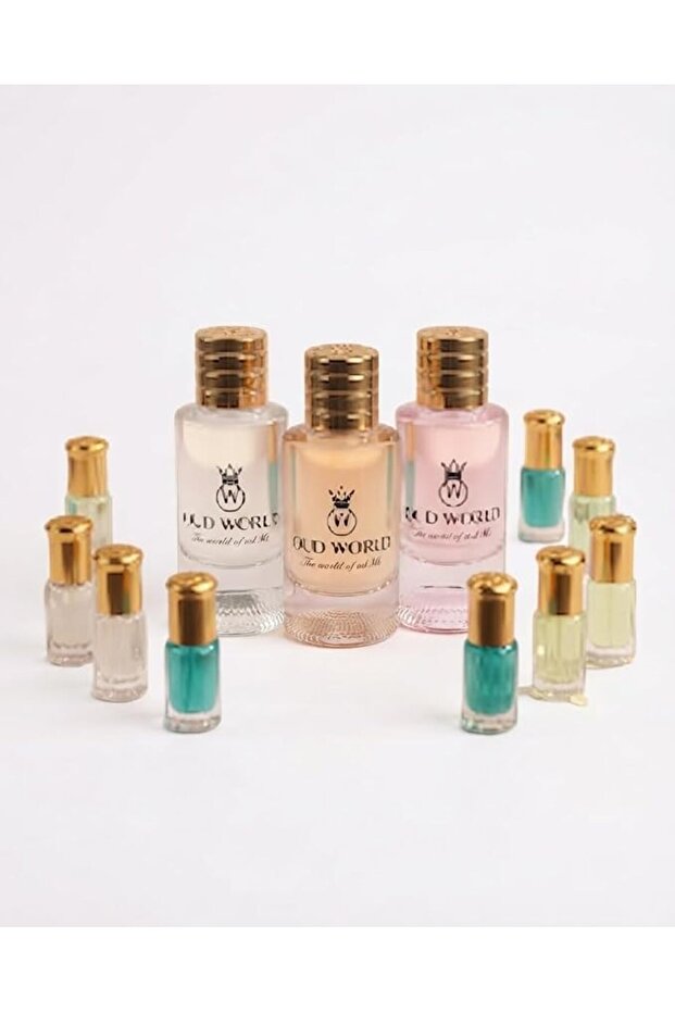 Combo Set 48, Kalimat, Bruit & Pink Velvet, Unisex Fragrance, 3 x 50ML, with 9 Complimentary Attars