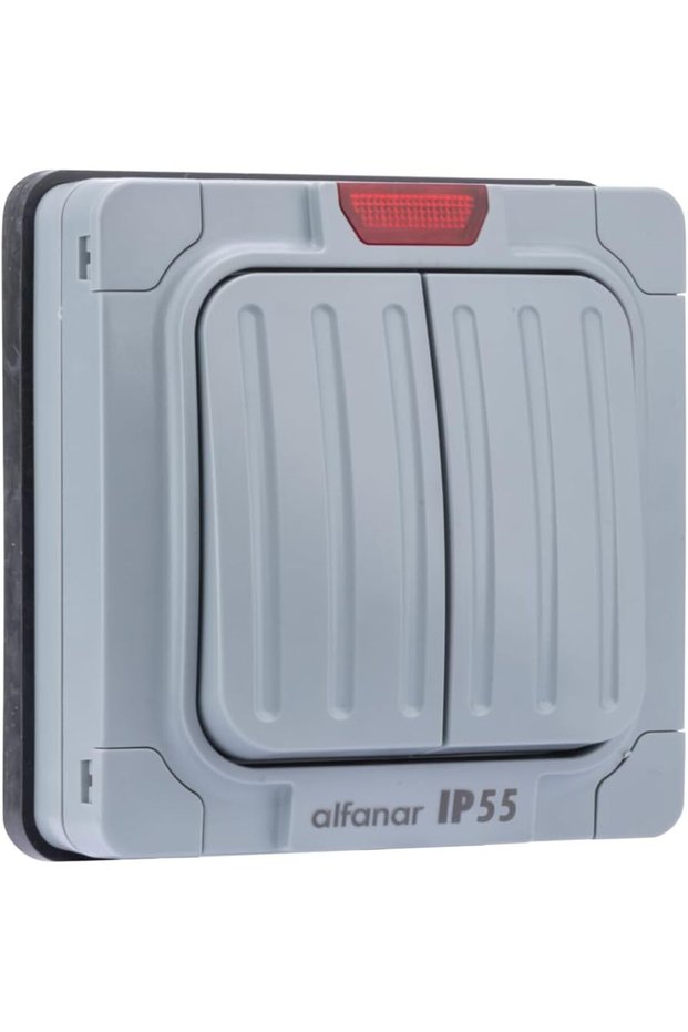 مفتاح IP55 WP 20A ثنائي الاتجاه 2G للتثبيت المدمج