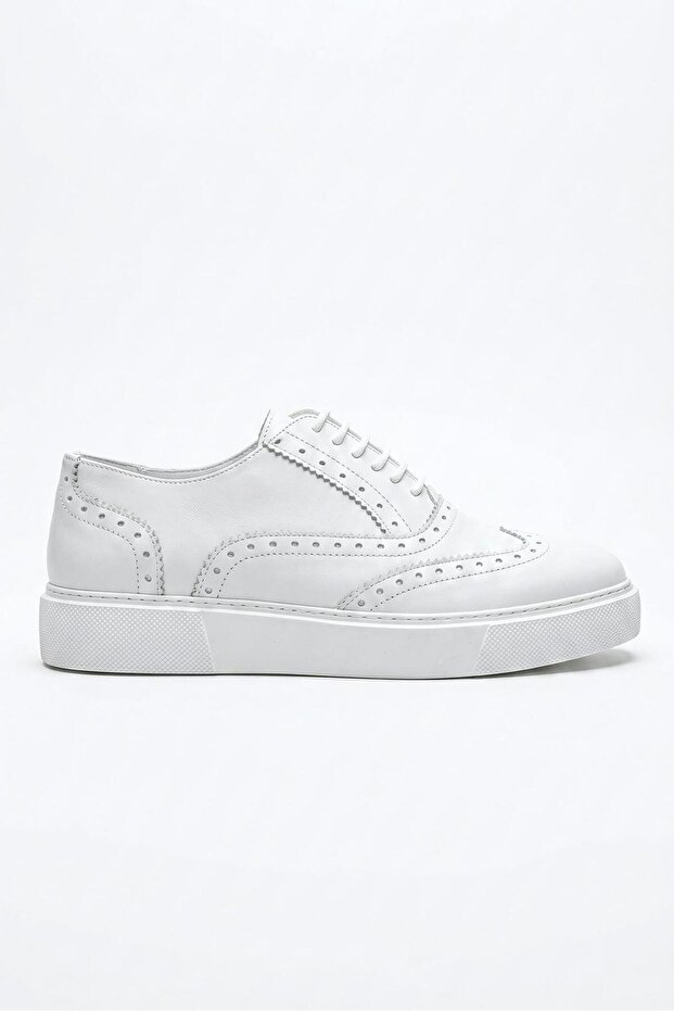 Santos white men's leather shoes