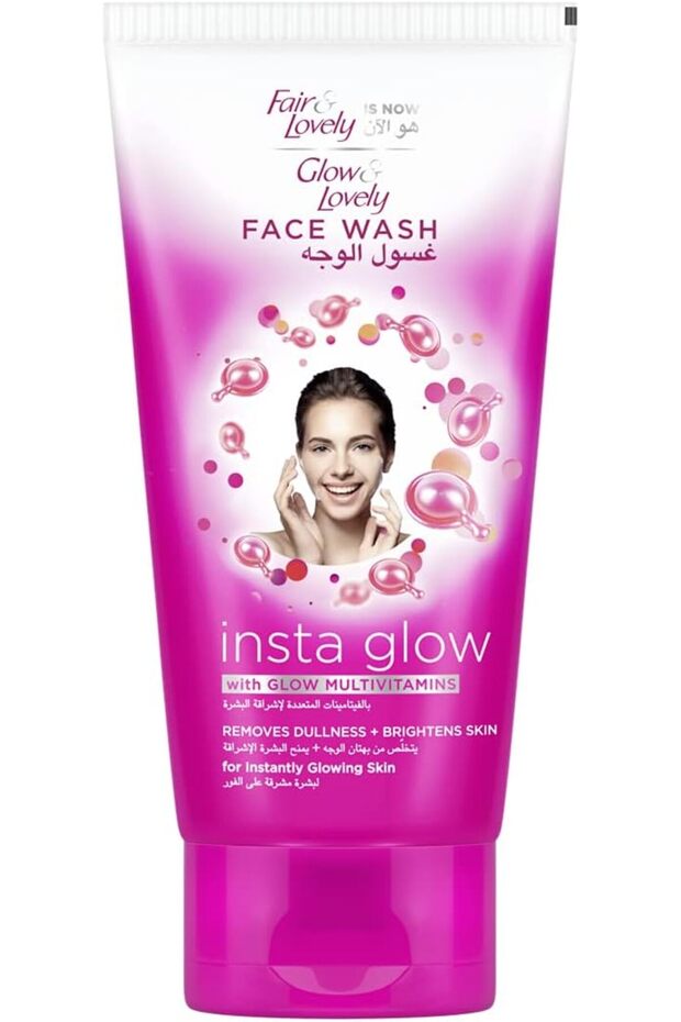 GLOW & LOVELY Formerly Face Wash with Glow Multivitamins, Instaglow to remove dullness & brighten the skin, 150ml