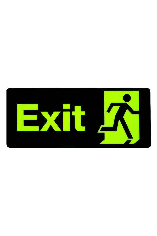 Autocolant indicator EXIT Fluorescent 34x14cm