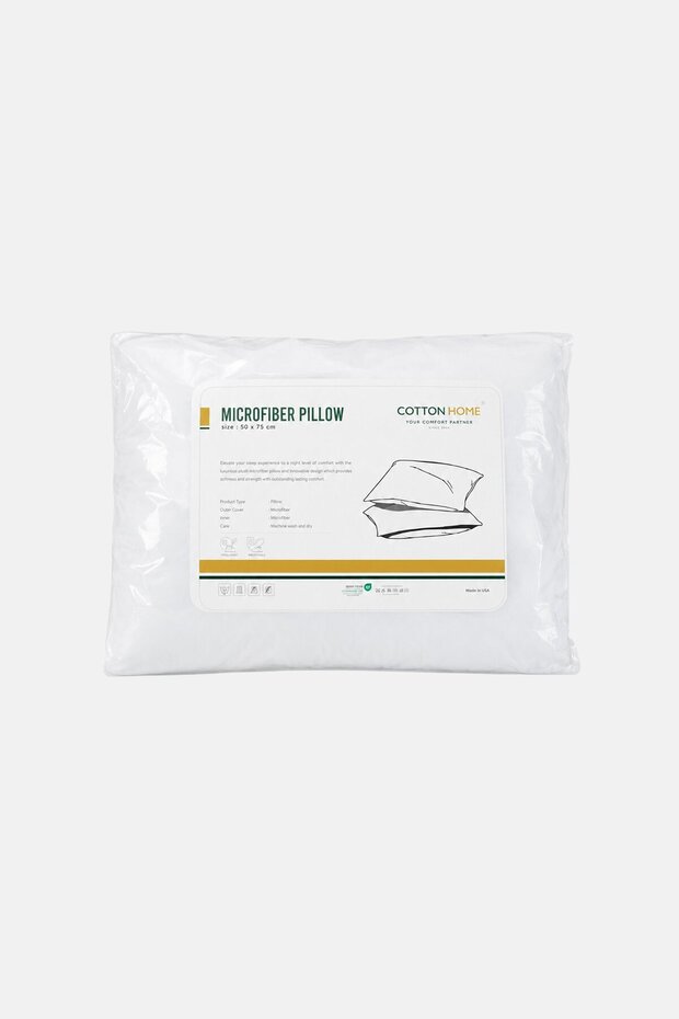 Microfiber Pillow, White