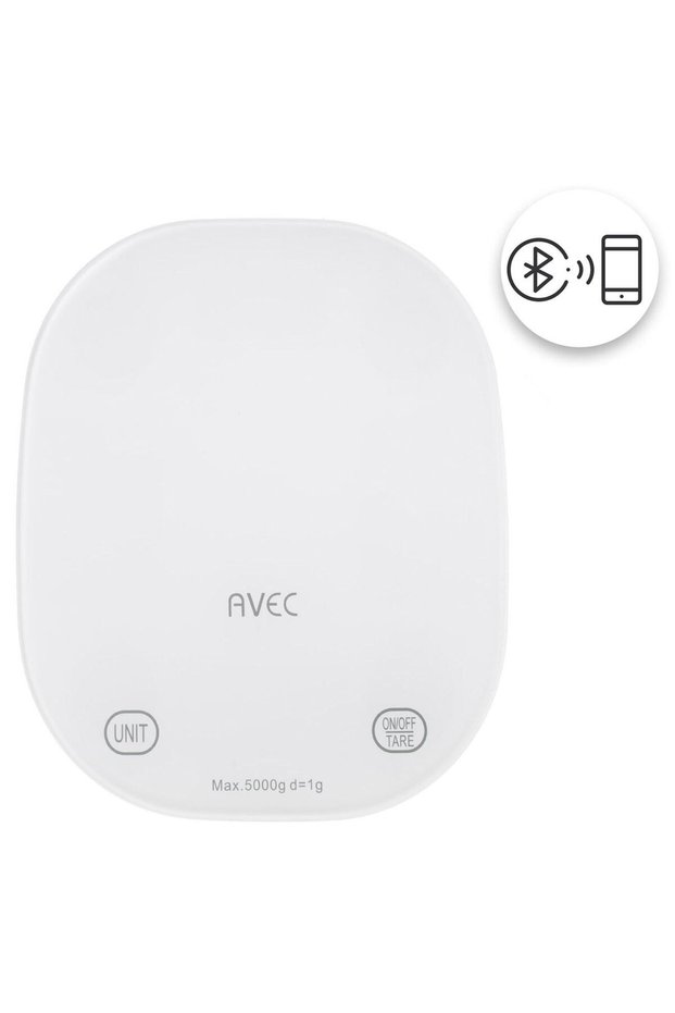 White Electric Kitchen Scale with Bluetooth 5kg