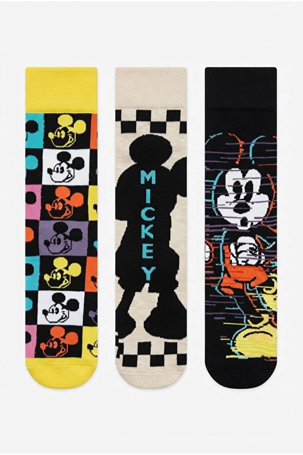 Licensed Disney Men's Socks 3-Pack Adult Men's Socks Cotton Socks Daily Socks Gift Socks Cute Hero Socks Mc21556-Y