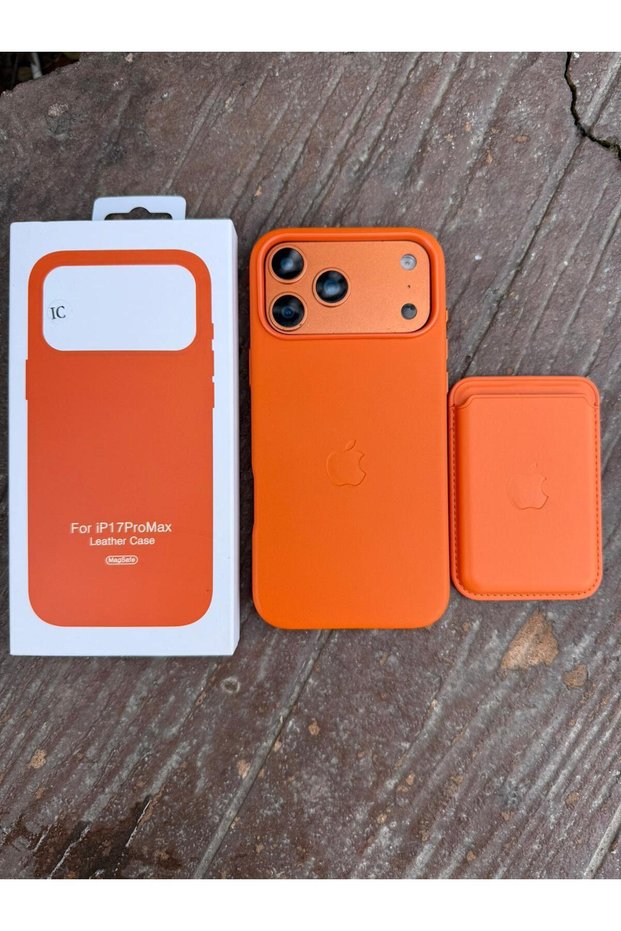 Apple iPhone 18 Pro Max Compatible Orange Animated Magsafe Case and Magsafe Card Holder