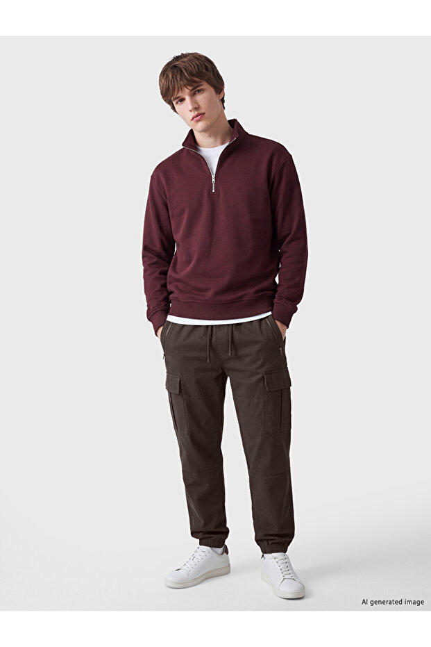 Vizyon New Season Brown Regular Fit Men's Cargo Pants