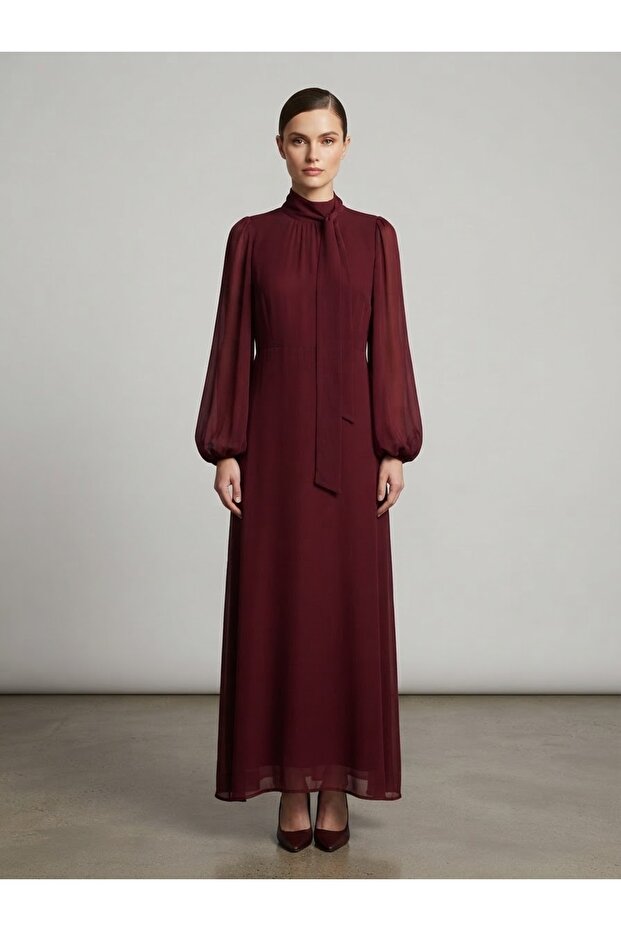 Silk Fabric Lined Evening Dress