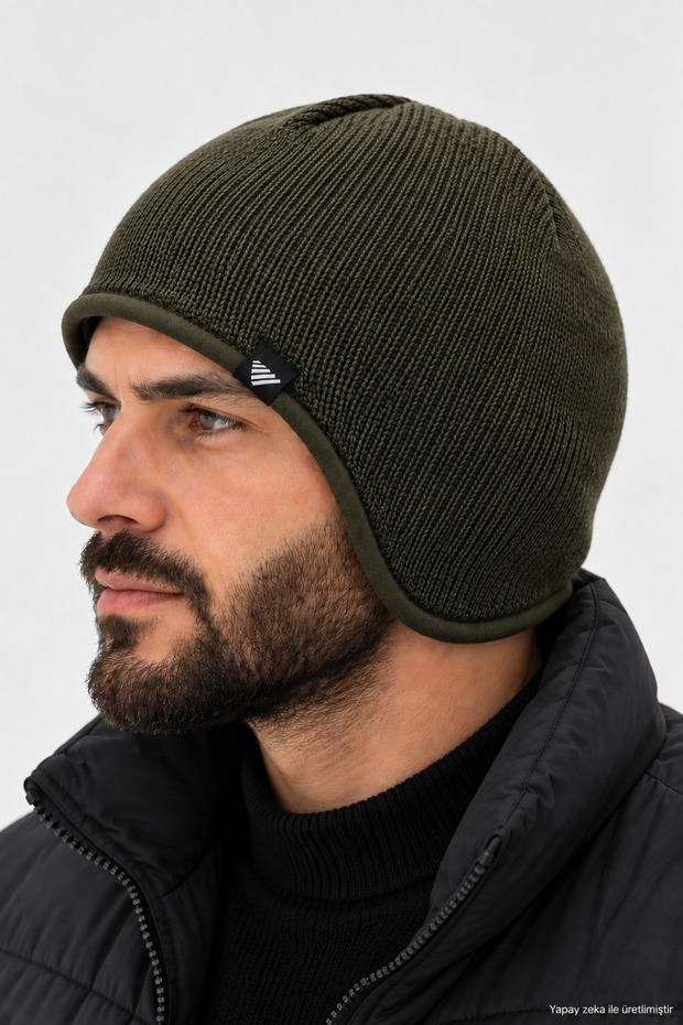 Men's Earflap Beanie Winter Ear Protection Warm Outdoor Beanie