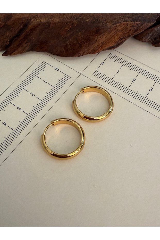 316 L Surgical Steel Hoop Earrings Gold Color Hoop Earrings Hoop Curved Earrings 14mm